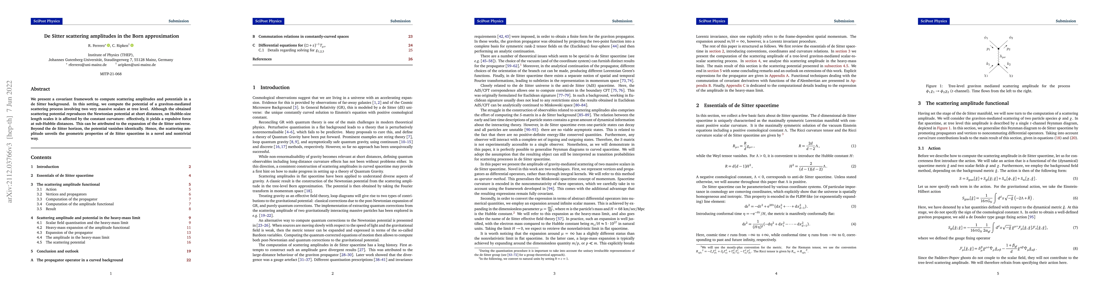 Thumbnail for De Sitter scattering amplitudes in the Born approximation