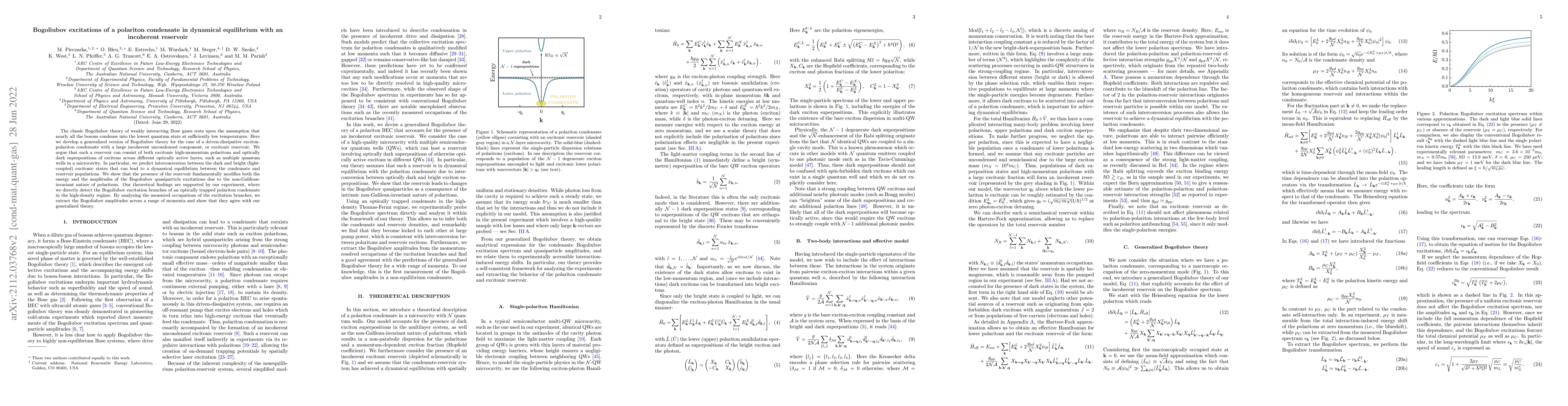 Thumbnail for Bogoliubov excitations of a polariton condensate in dynamical
  equilibrium with an incoherent reservoir
