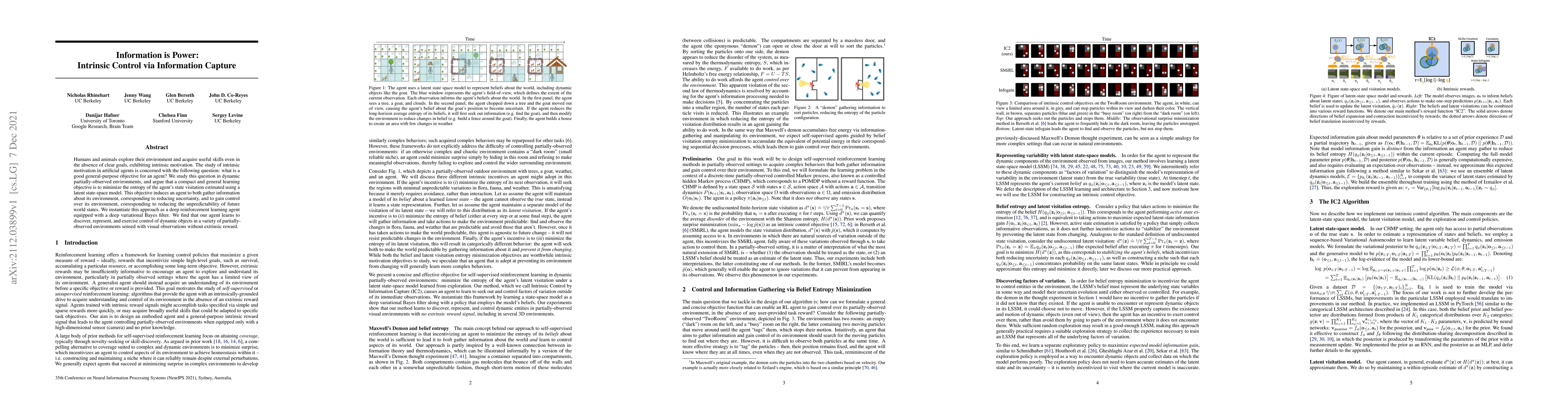 Thumbnail for Information is Power: Intrinsic Control via Information Capture