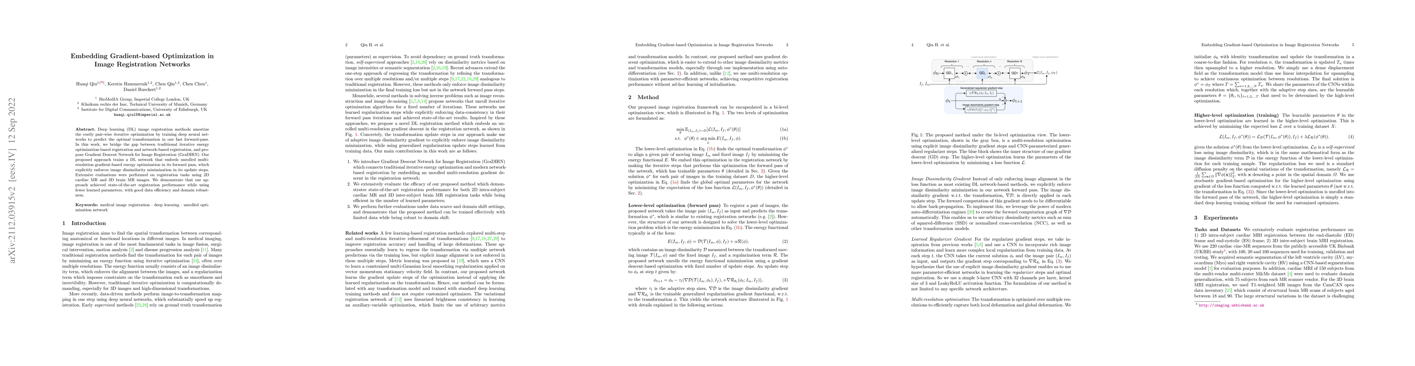 Thumbnail for Embedding Gradient-based Optimization in Image Registration Networks