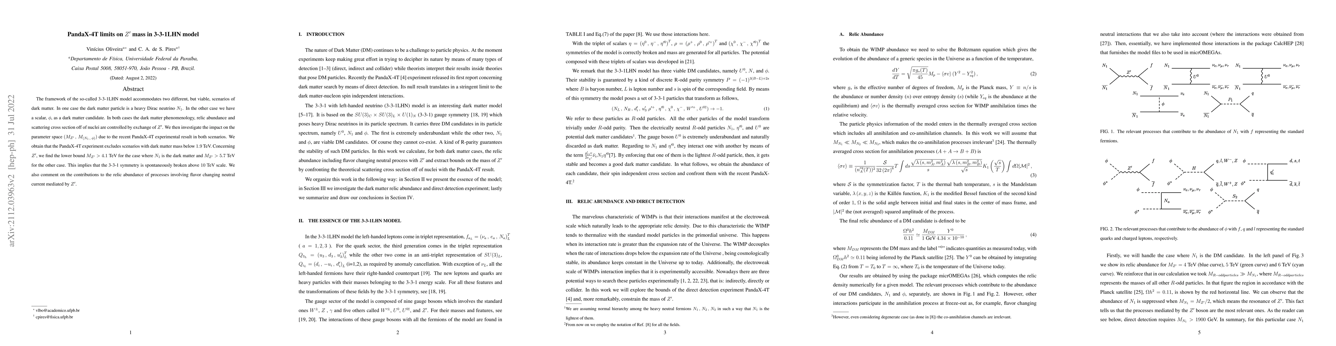 Thumbnail for Pandax-4T limits on $Z^\prime$ mass in 3-3-1LHN model