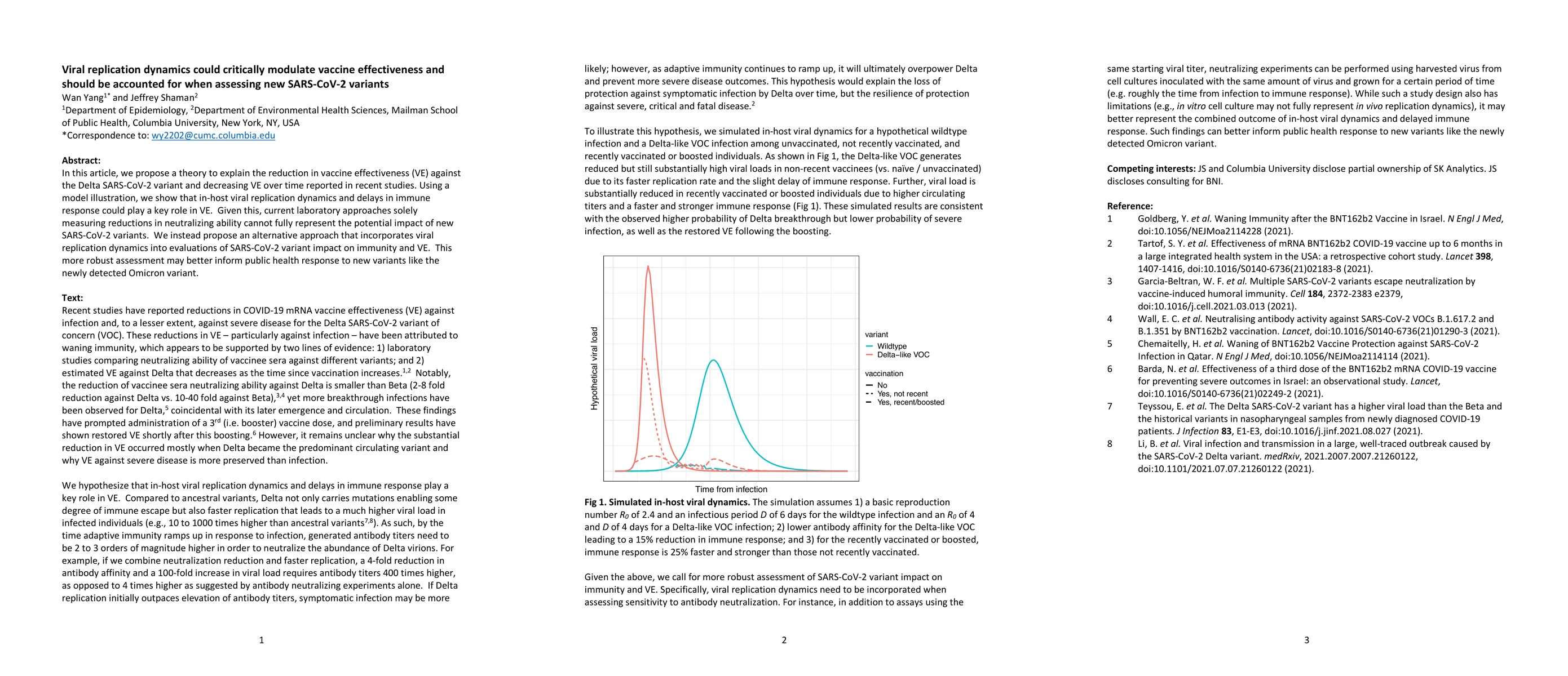 Thumbnail for Viral replication dynamics could critically modulate vaccine
  effectiveness and should be accounted for when assessing new SARS-CoV-2
  variants