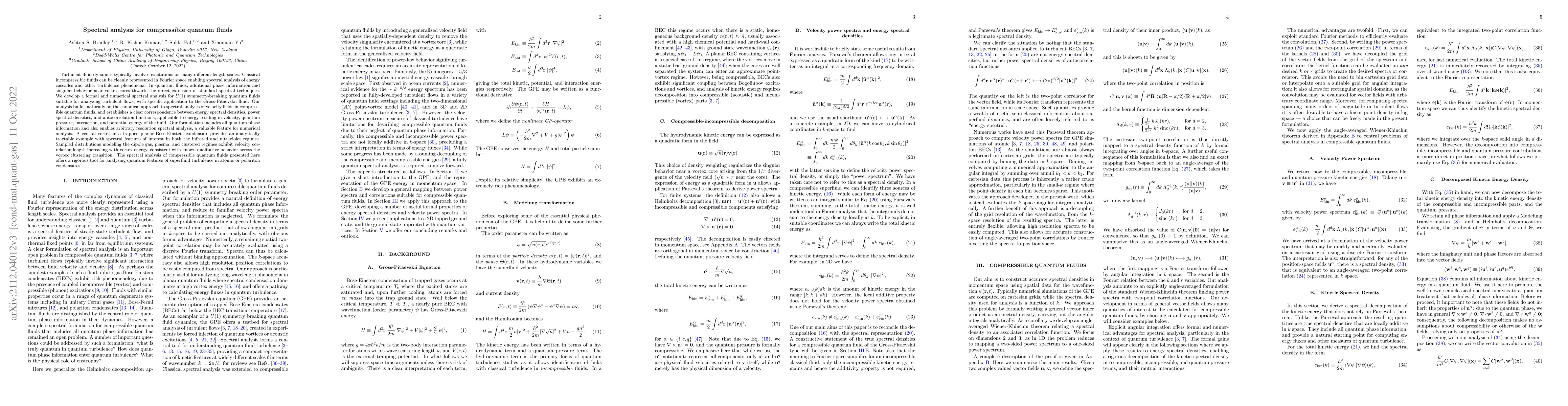 Thumbnail for Spectral analysis for compressible quantum fluids