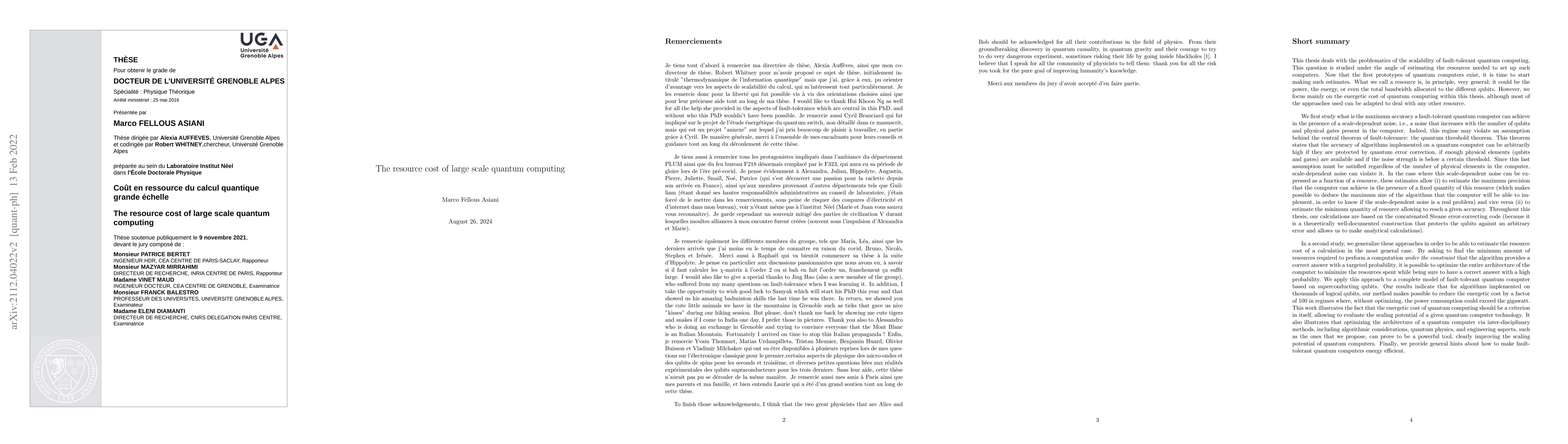 Thumbnail for The resource cost of large scale quantum computing