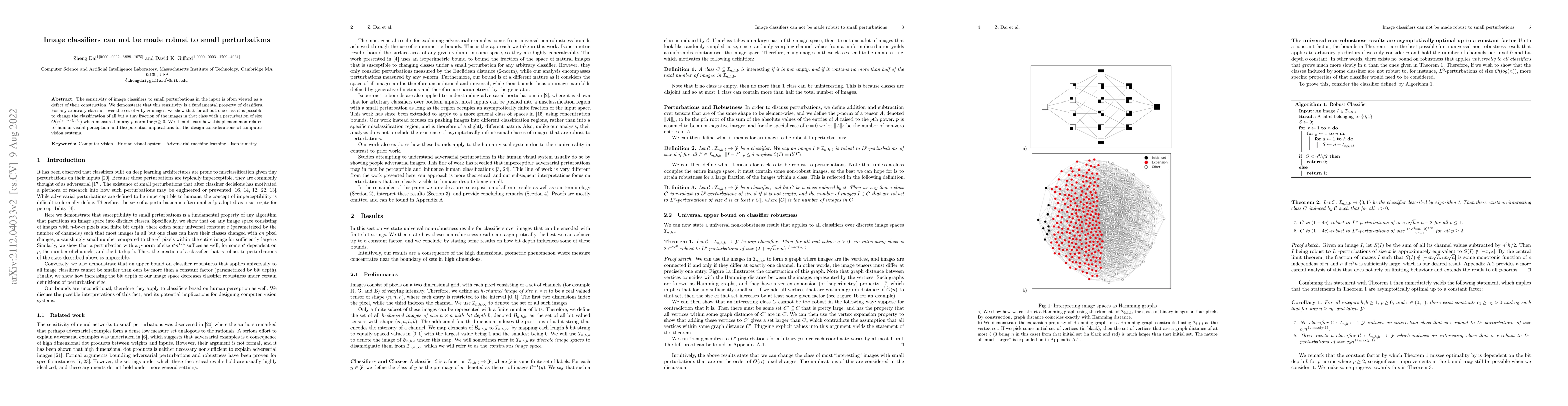Thumbnail for Image classifiers can not be made robust to small perturbations