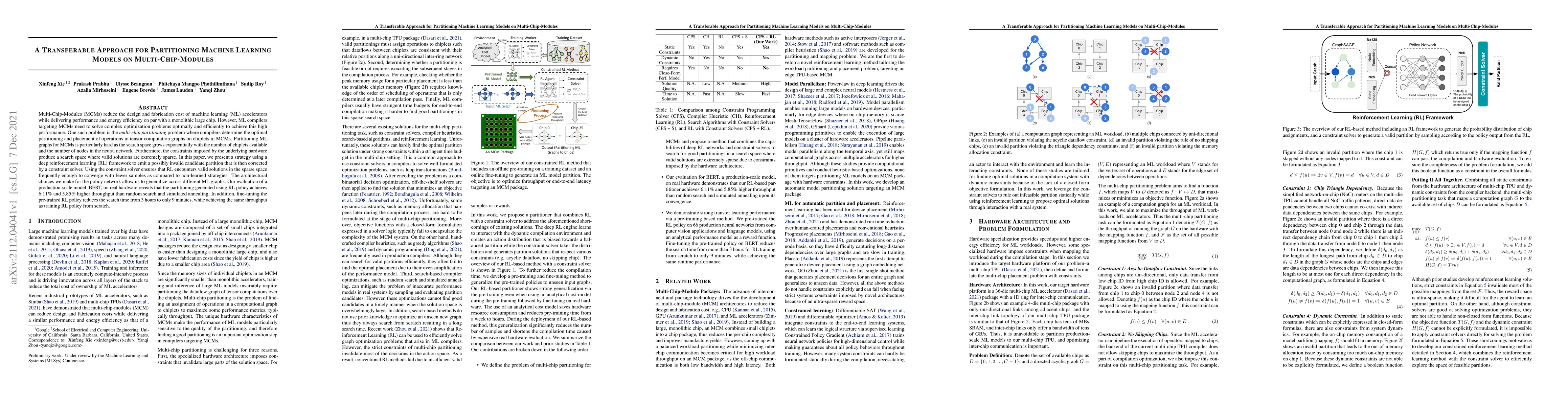 Thumbnail for A Transferable Approach for Partitioning Machine Learning Models on
  Multi-Chip-Modules