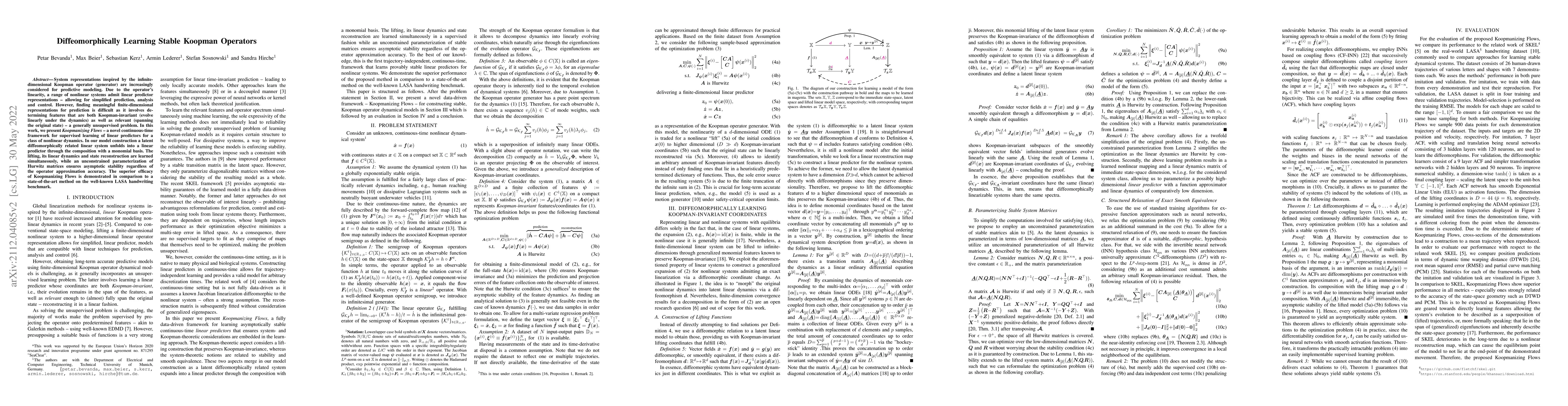 Thumbnail for Diffeomorphically Learning Stable Koopman Operators