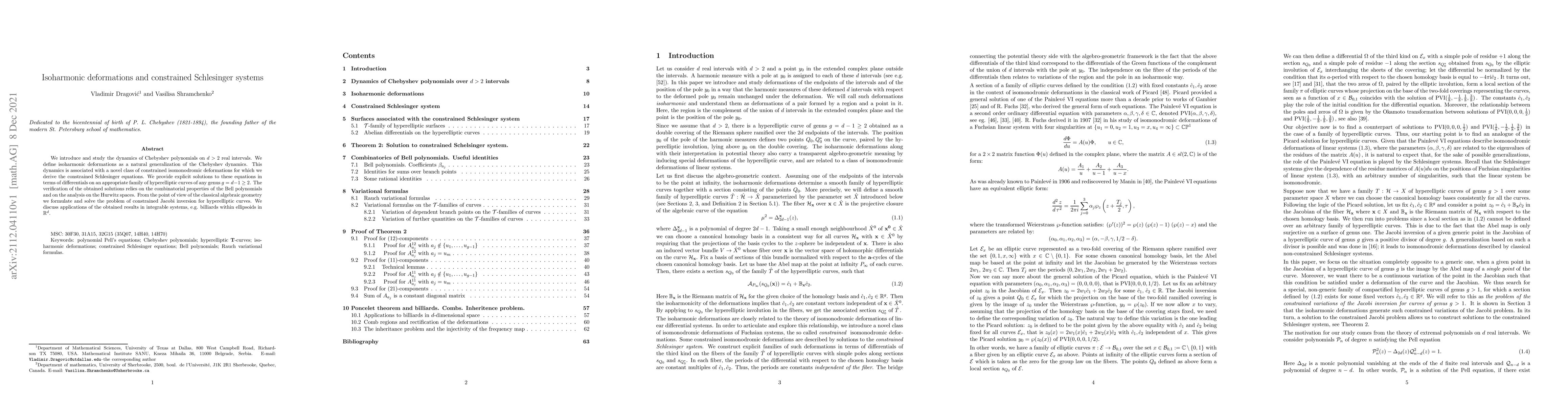 Thumbnail for Isoharmonic deformations and constrained Schlesinger systems