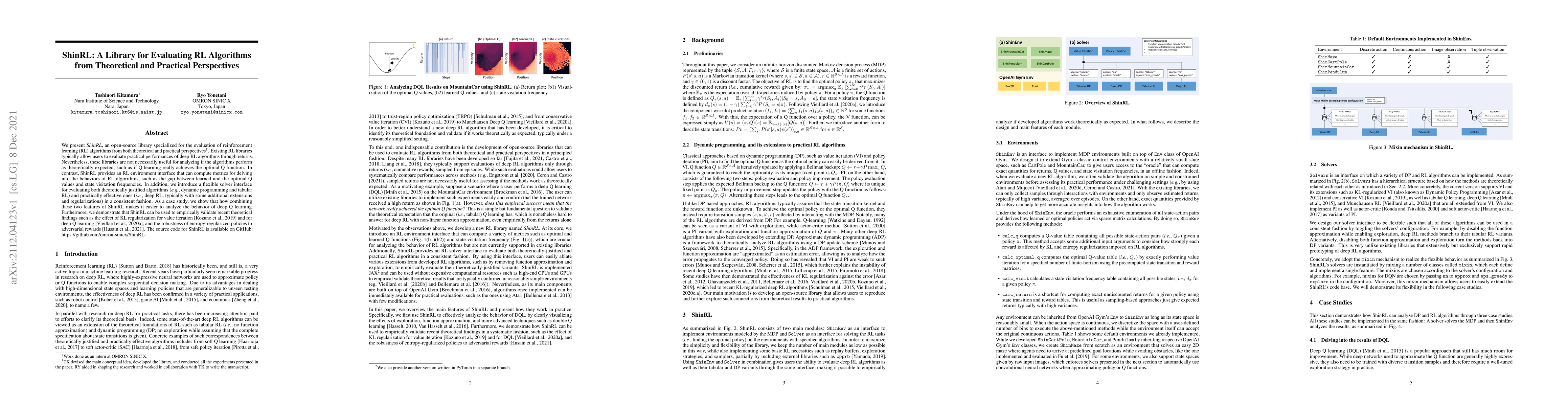 Thumbnail for ShinRL: A Library for Evaluating RL Algorithms from Theoretical and
  Practical Perspectives