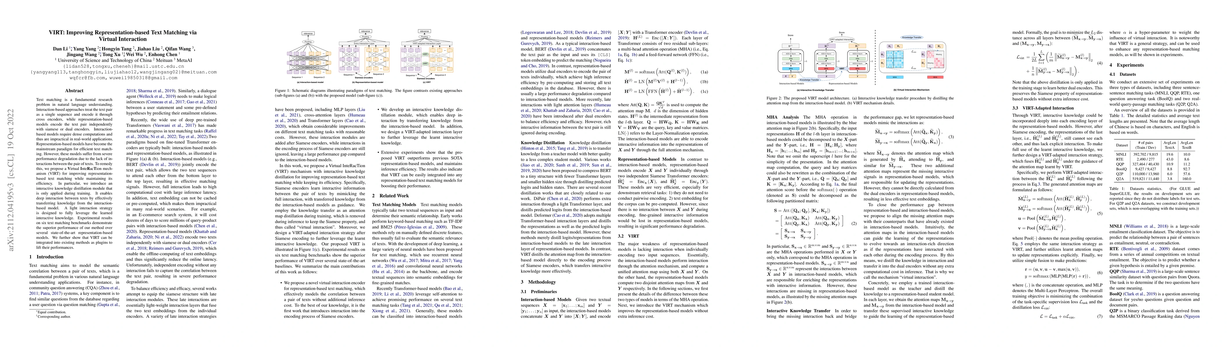 Thumbnail for VIRT: Improving Representation-based Models for Text Matching through
  Virtual Interaction