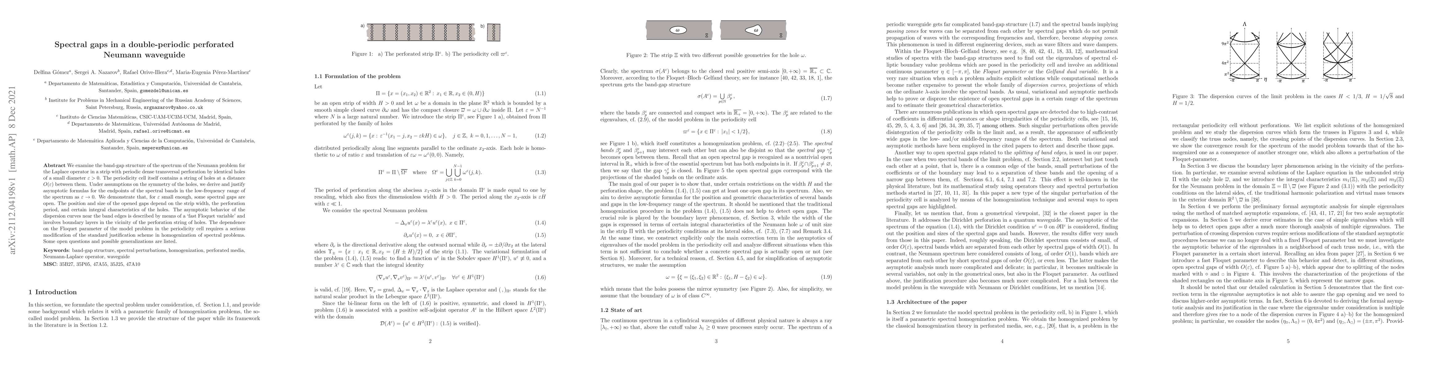 Thumbnail for Spectral gaps in a double-periodic perforated Neumann waveguide