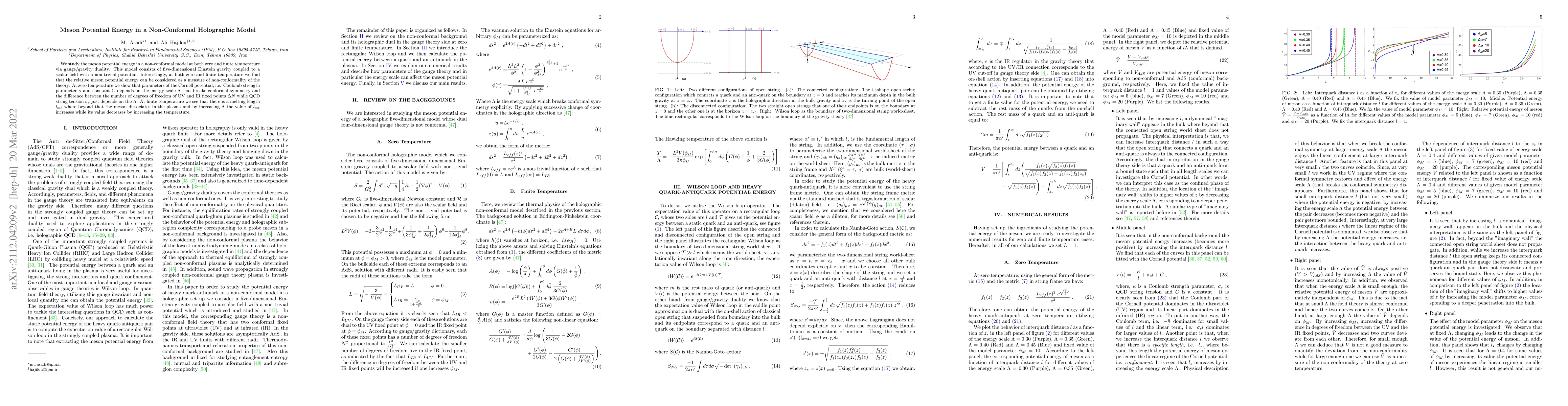 Thumbnail for Meson Potential Energy in a Non-Conformal Holographic Model