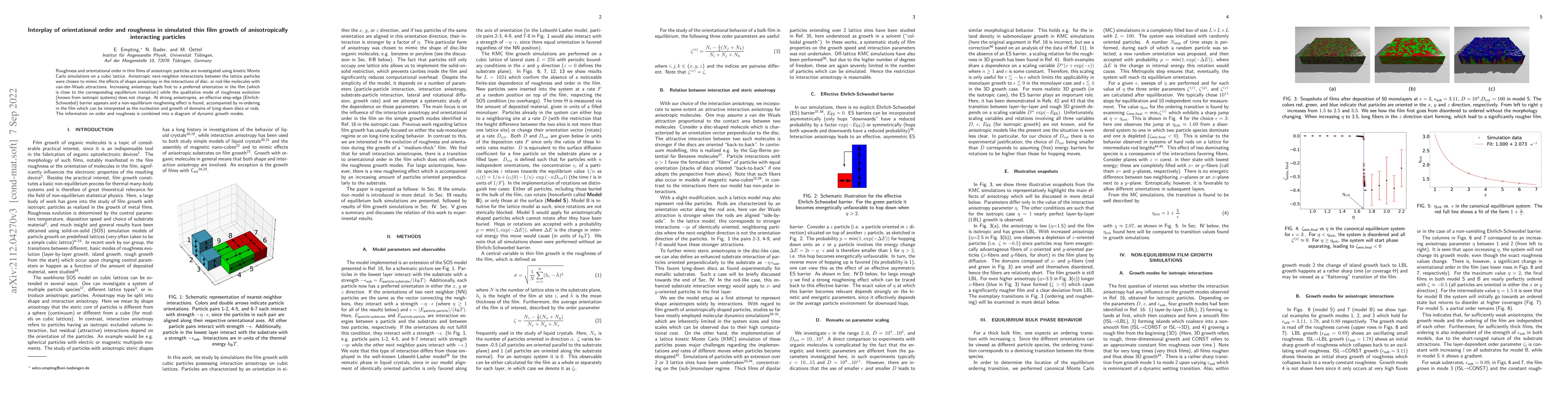 Thumbnail for Interplay of orientational order and roughness in simulated thin film
  growth of anisotropically interacting particles