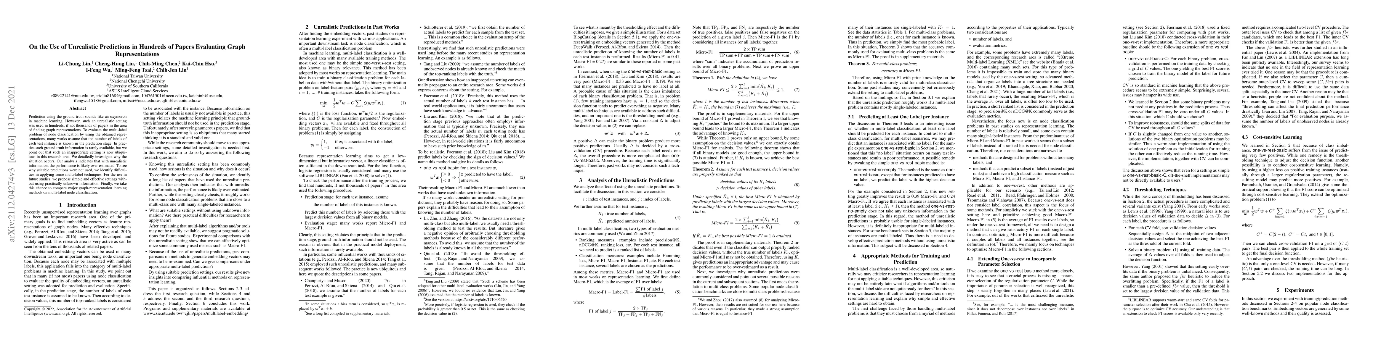 Thumbnail for On the Use of Unrealistic Predictions in Hundreds of Papers Evaluating
  Graph Representations