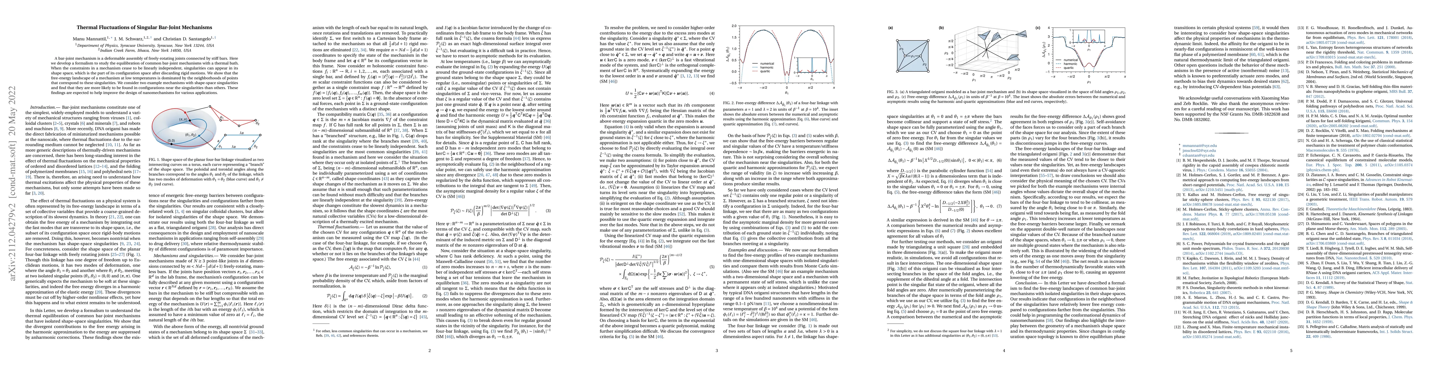 Thumbnail for Thermal Fluctuations of Singular Bar-Joint Mechanisms