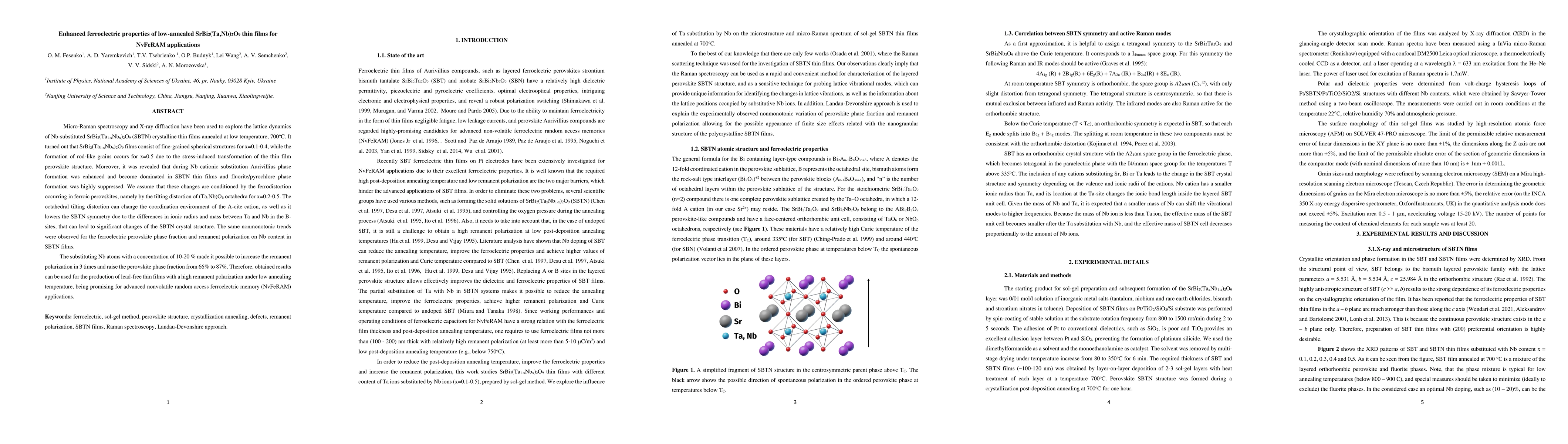 Thumbnail for Enhanced ferroelectric properties of low-annealed SrBi2(Ta,Nb)2O9 thin
  films for NvFeRAM applications