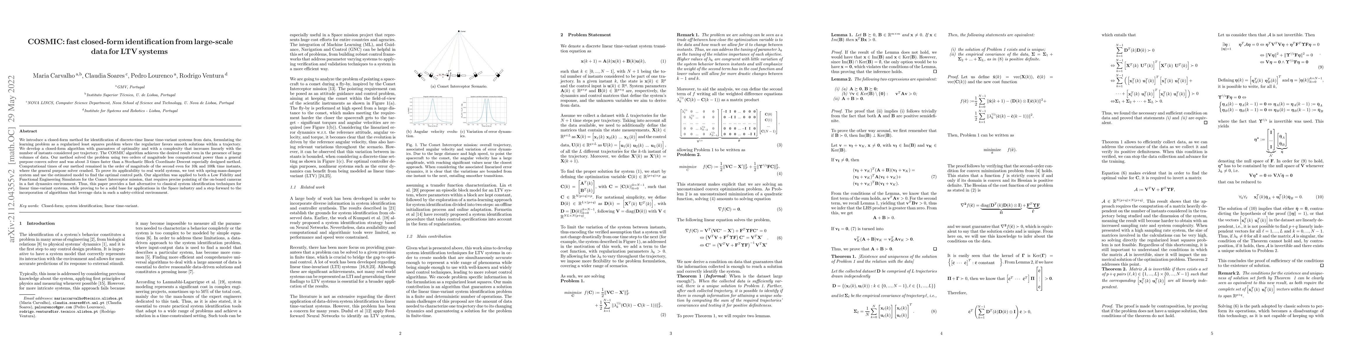 Thumbnail for COSMIC: fast closed-form identification from large-scale data for LTV
  systems