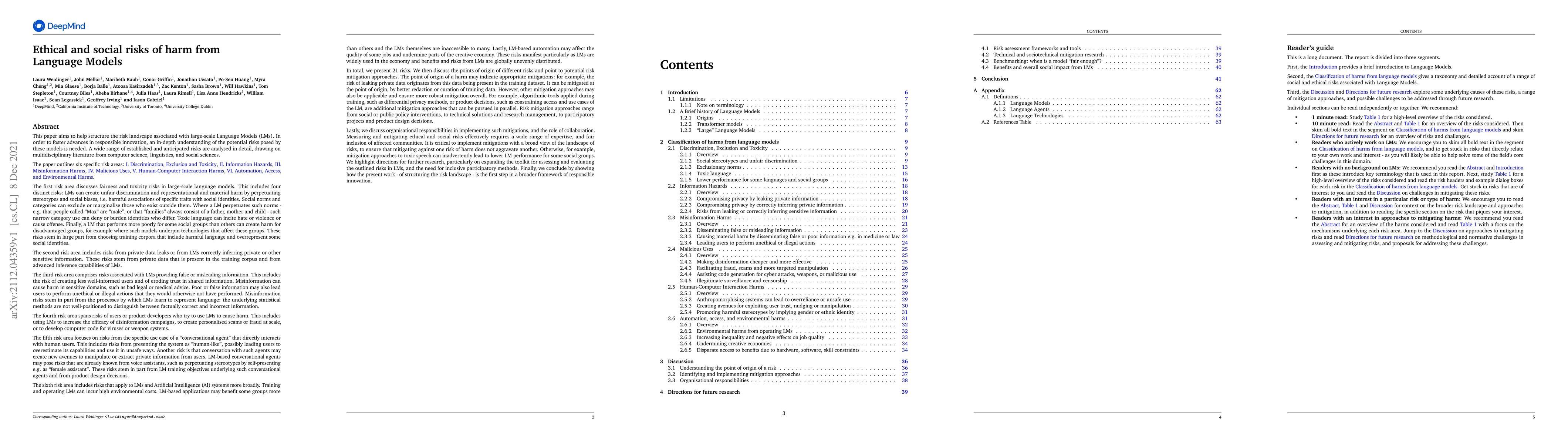 Thumbnail for Ethical and social risks of harm from Language Models