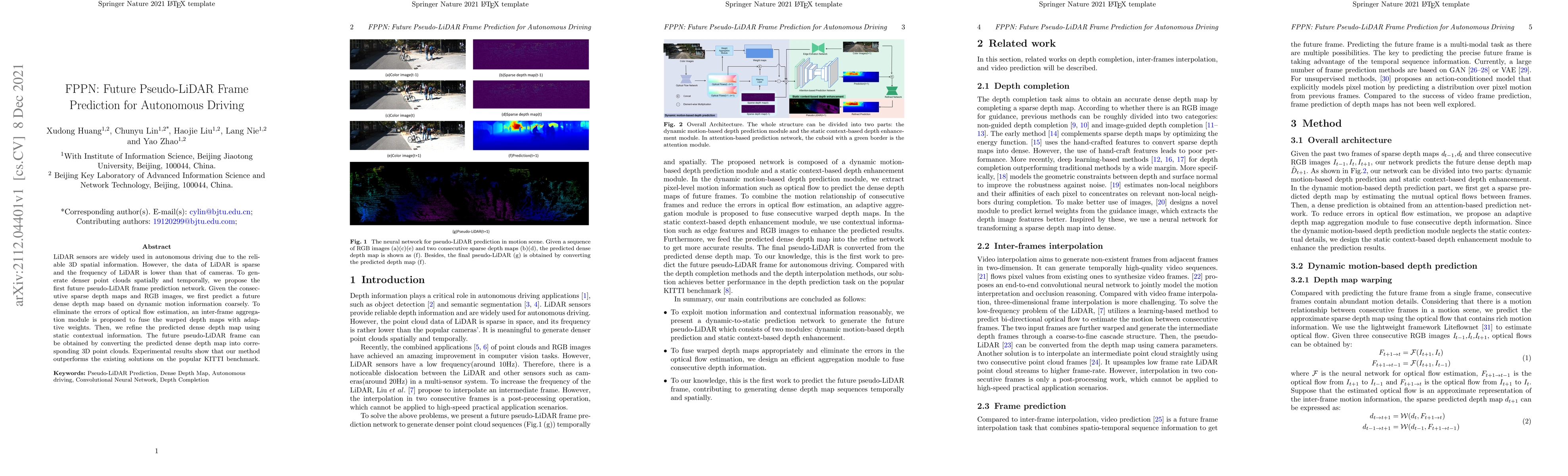 Thumbnail for FPPN: Future Pseudo-LiDAR Frame Prediction for Autonomous Driving