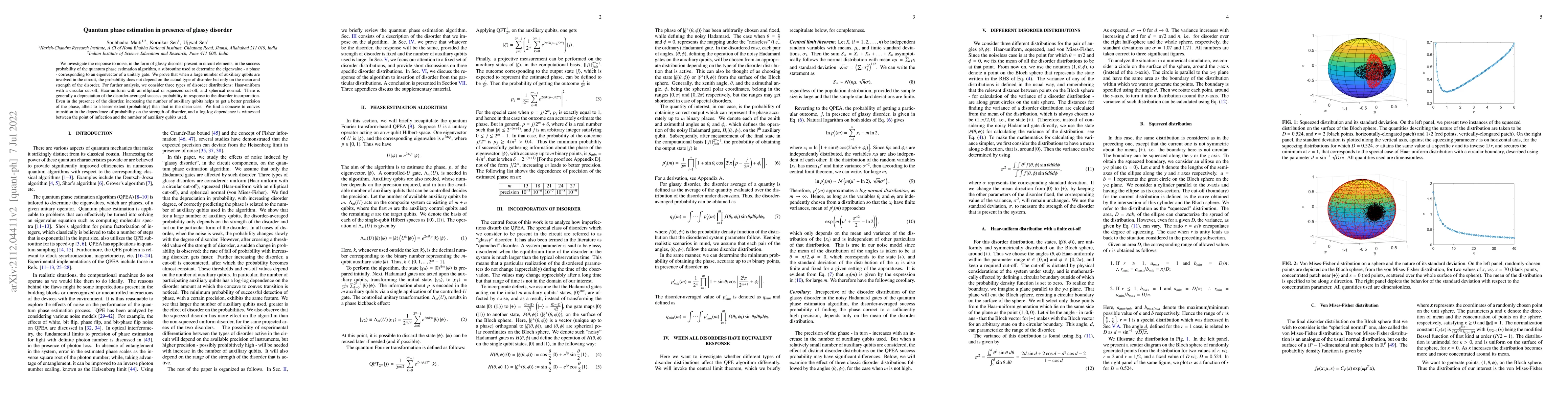 Thumbnail for Quantum phase estimation in presence of glassy disorder