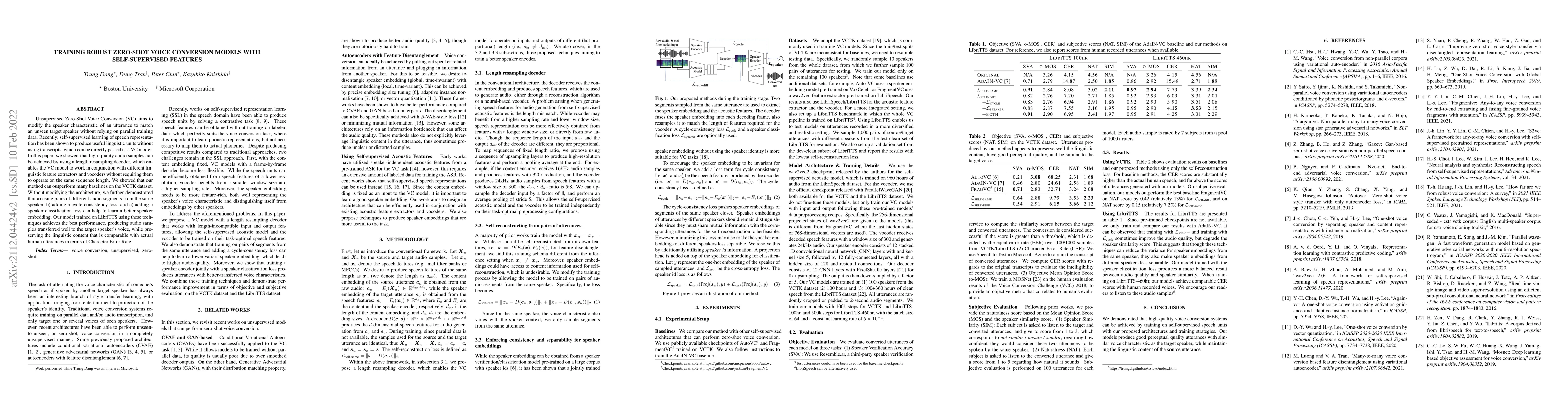 Thumbnail for Training Robust Zero-Shot Voice Conversion Models with Self-supervised
  Features