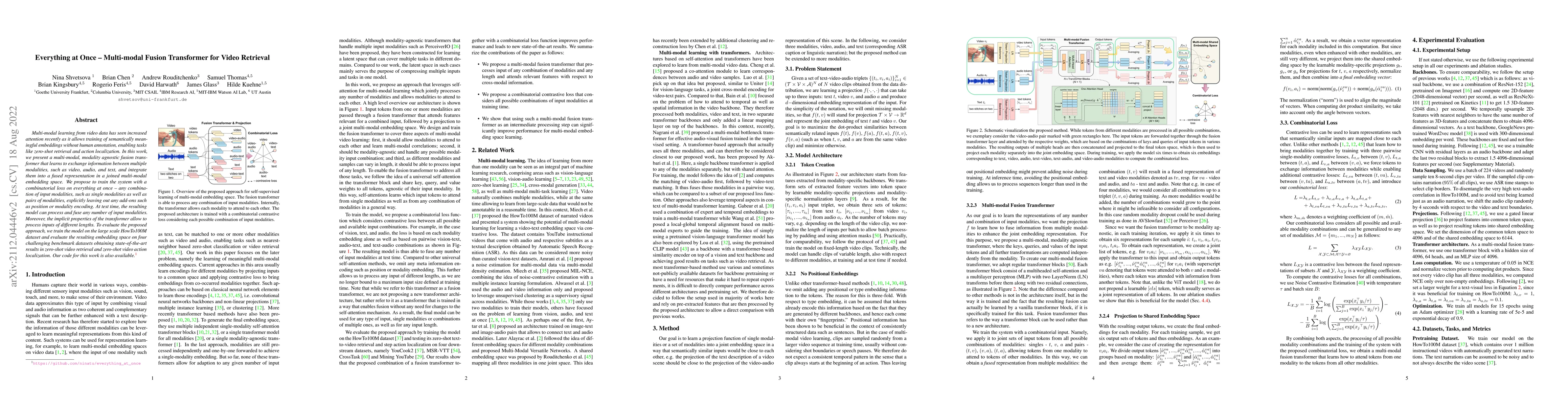 Thumbnail for Everything at Once -- Multi-modal Fusion Transformer for Video Retrieval