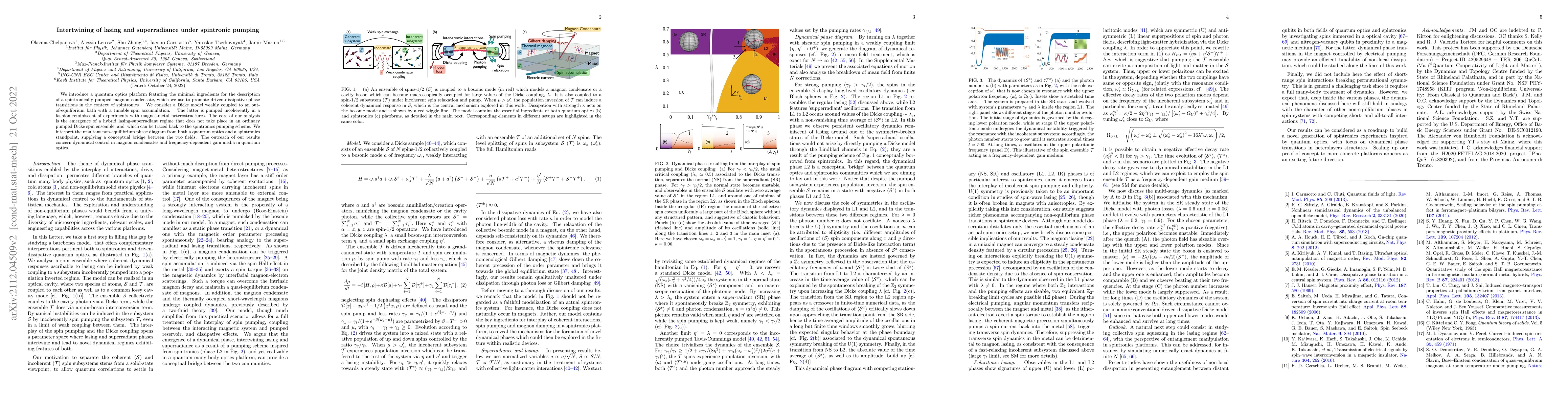 Thumbnail for Intertwining of lasing and superradiance under spintronic pumping