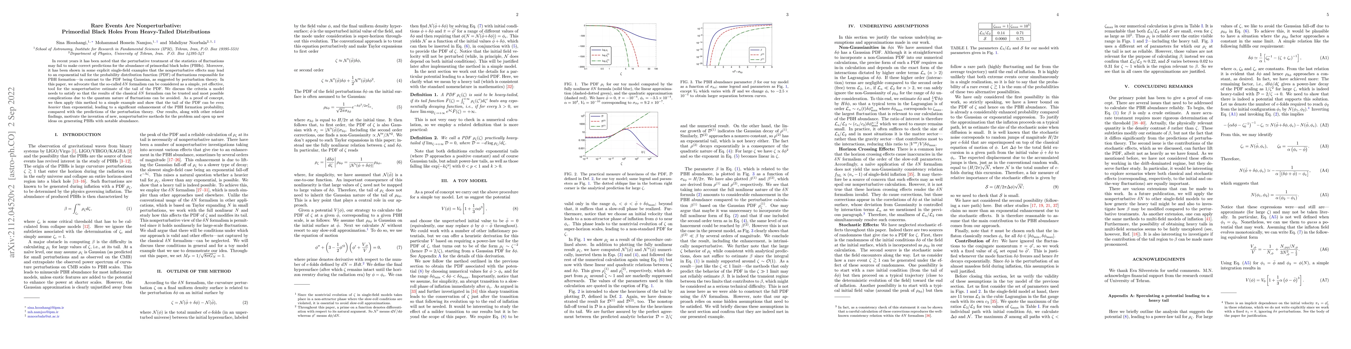 Thumbnail for Rare Events Are Nonperturbative: Primordial Black Holes From
  Heavy-Tailed Distributions