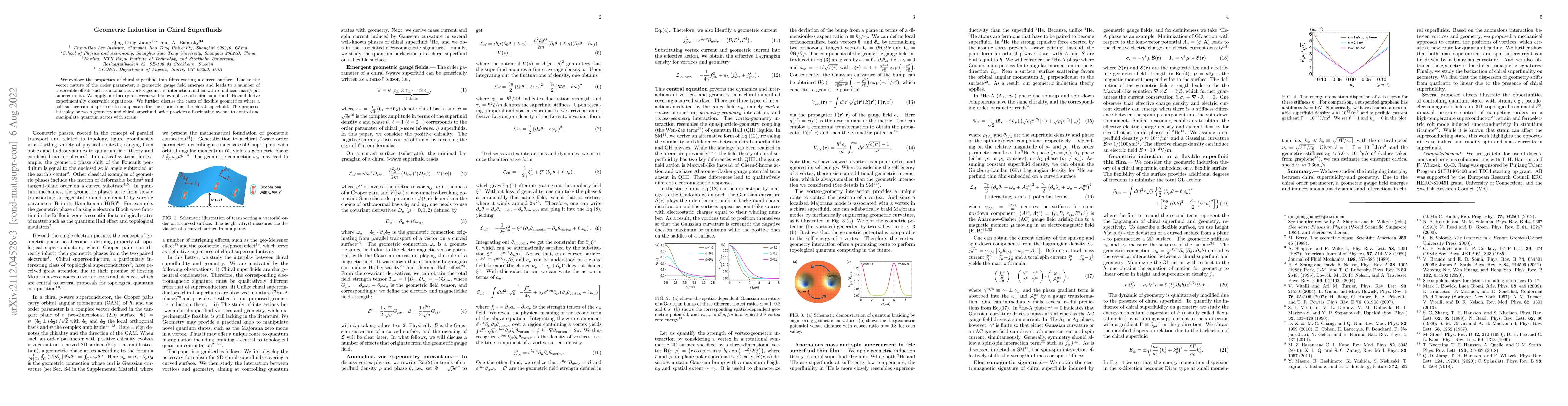 Thumbnail for Geometric Induction in Chiral Superfluids