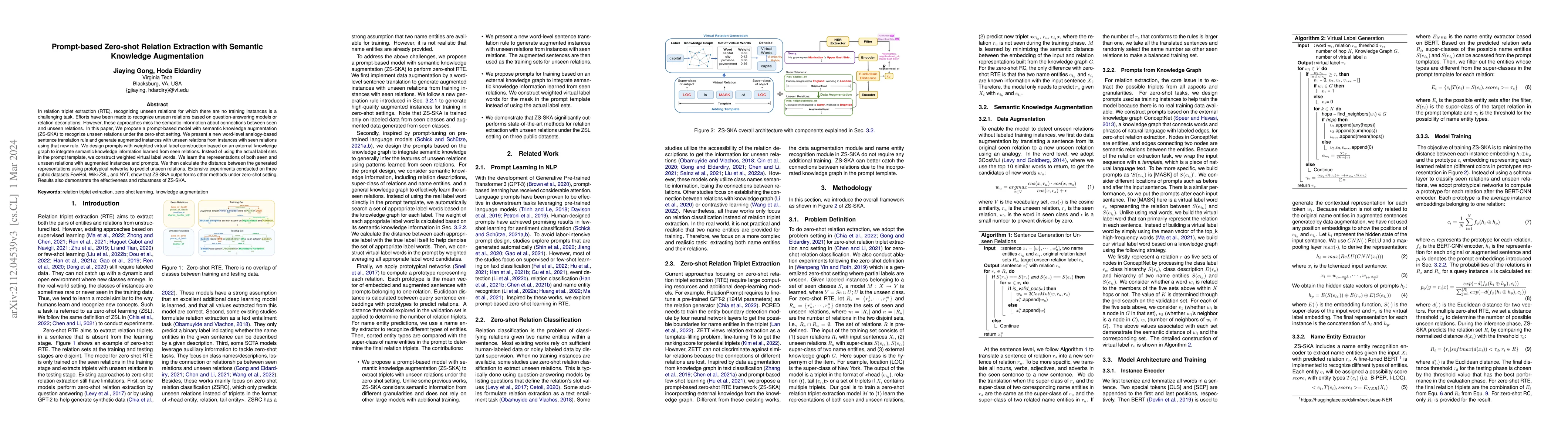 Thumbnail for Prompt-based Zero-shot Relation Extraction with Semantic Knowledge
  Augmentation
