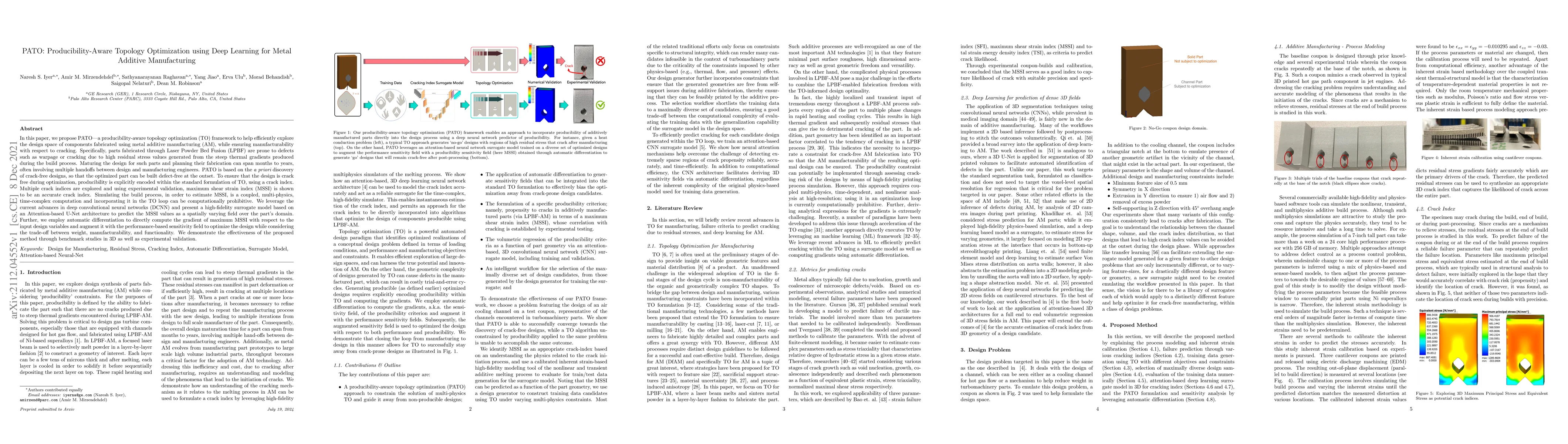 Thumbnail for PATO: Producibility-Aware Topology Optimization using Deep Learning for
  Metal Additive Manufacturing