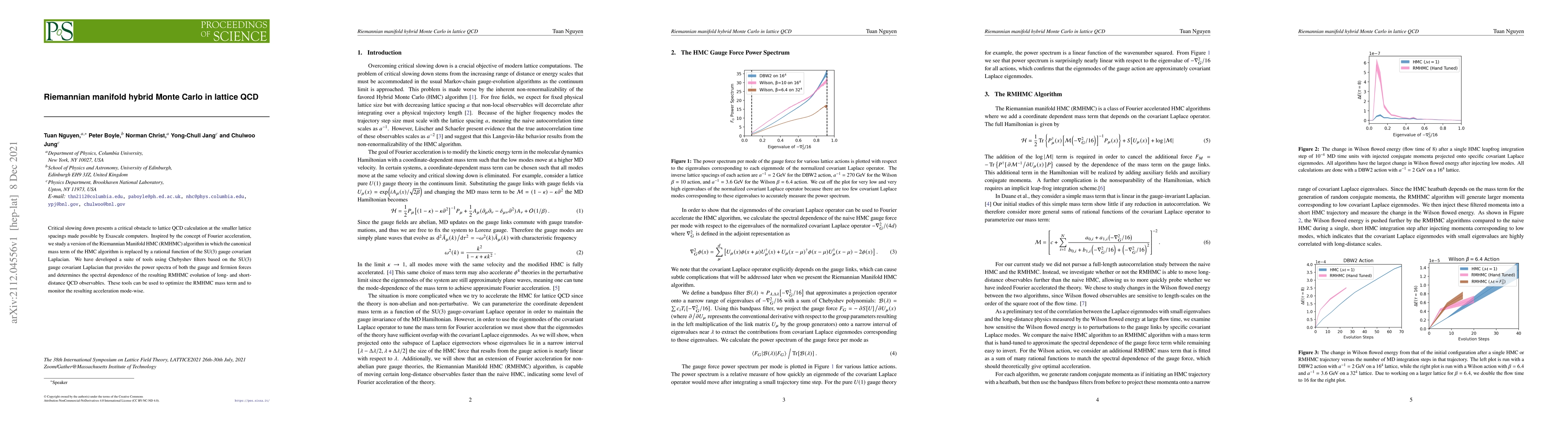 Thumbnail for Riemannian manifold hybrid Monte Carlo in lattice QCD