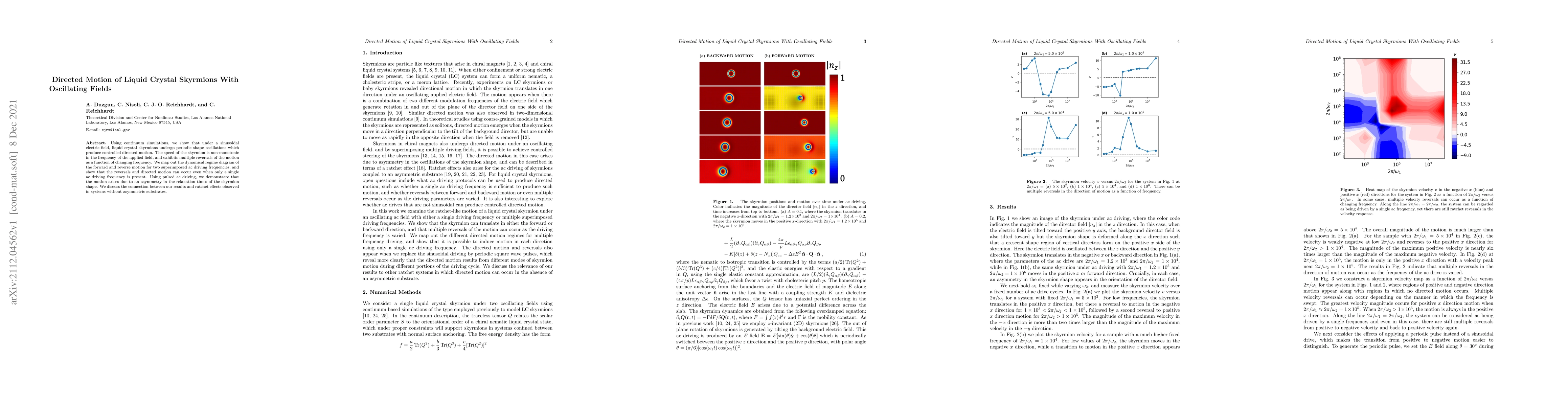Thumbnail for Directed Motion of Liquid Crystal Skyrmions With Oscillating Fields