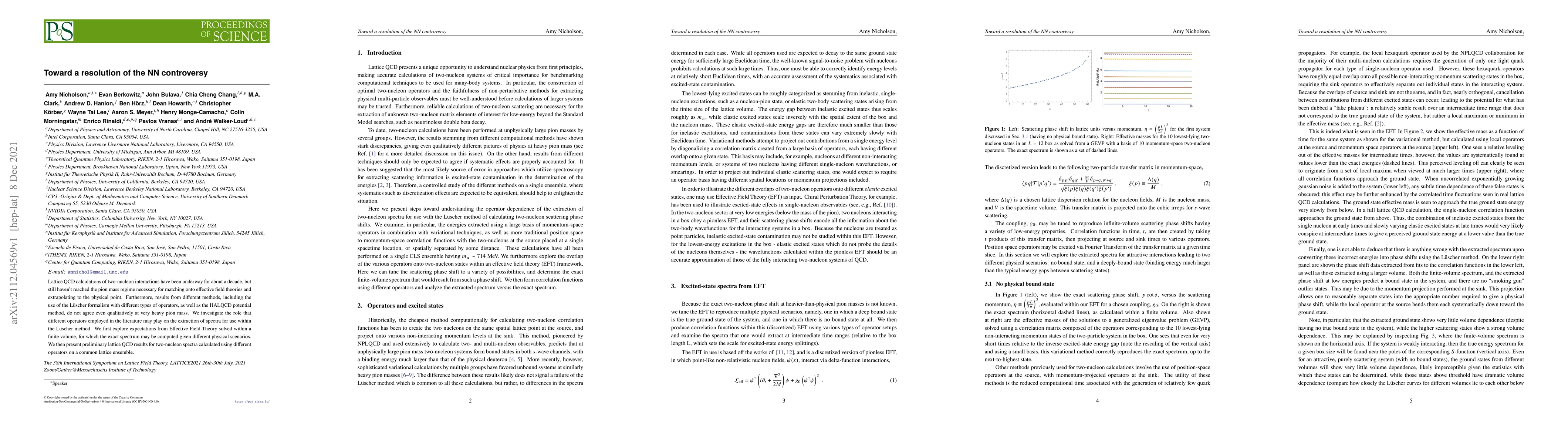 Thumbnail for Toward a resolution of the NN controversy