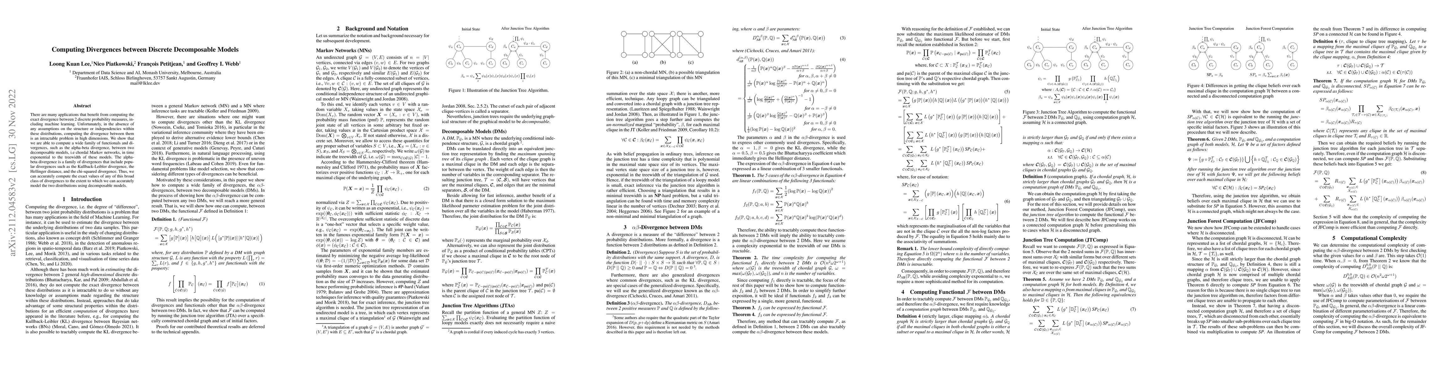 Thumbnail for Computing Divergences between Discrete Decomposable Models