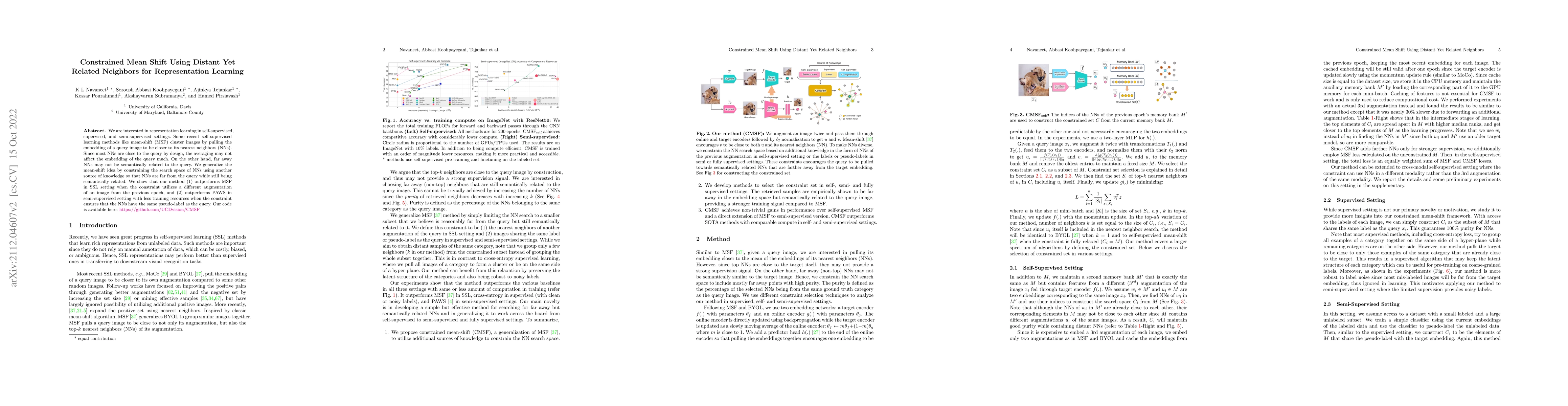 Thumbnail for Constrained Mean Shift Using Distant Yet Related Neighbors for
  Representation Learning
