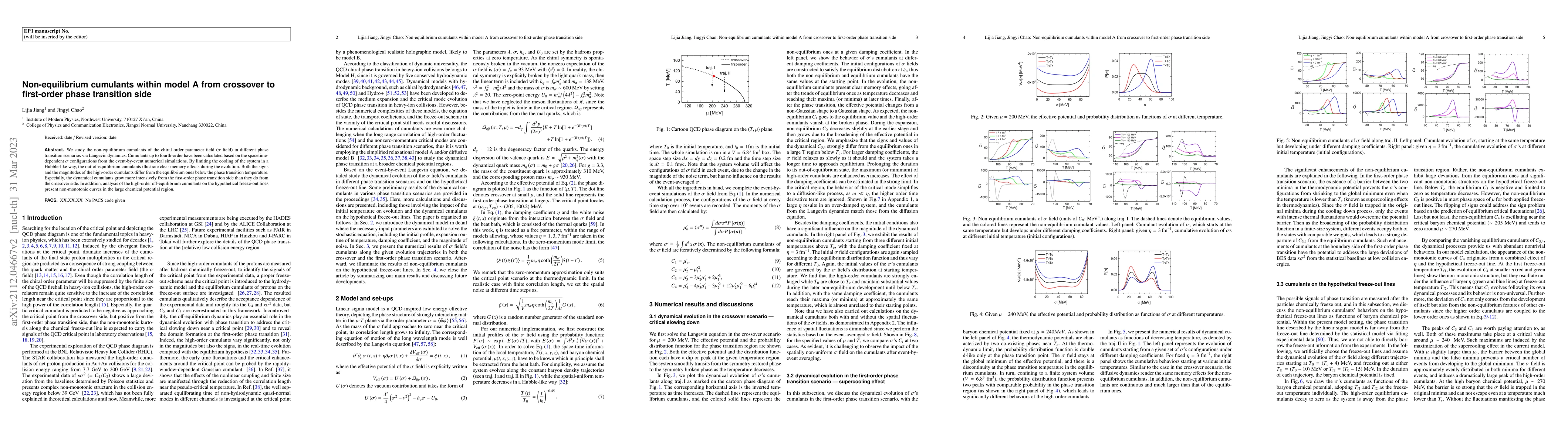 Thumbnail for Non-equilibrium cumulants within model A from crossover to first-order
  phase transition side