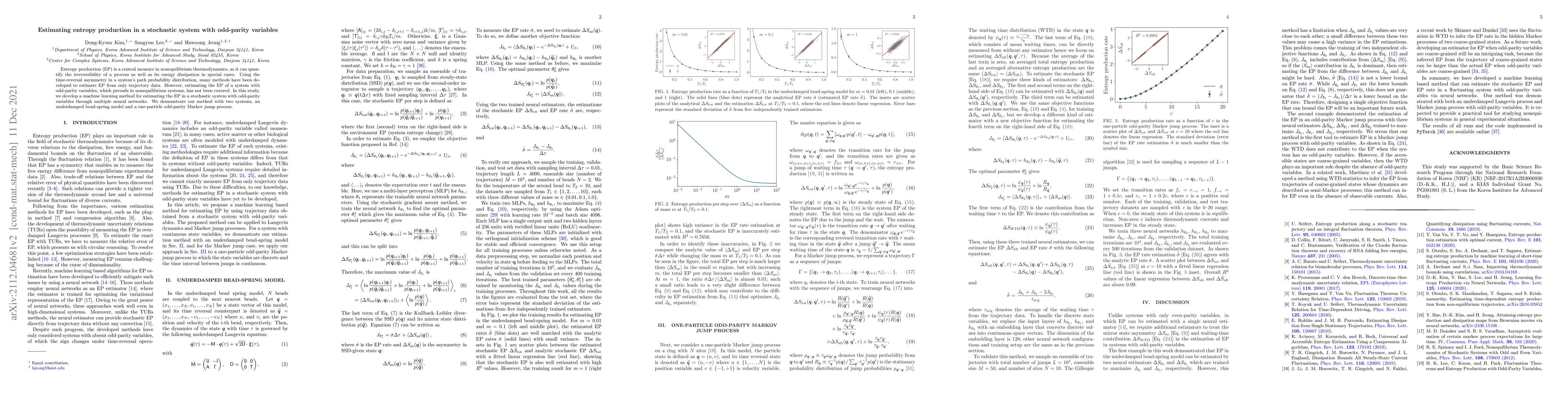 Thumbnail for Estimating entropy production in a stochastic system with odd-parity
  variables