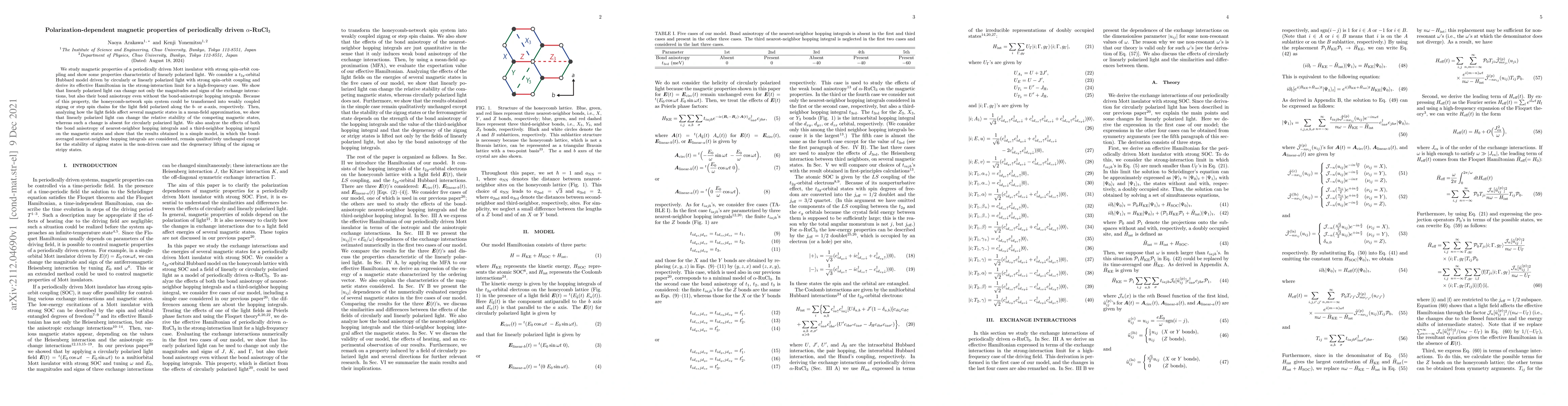 Thumbnail for Polarization-dependent magnetic properties of periodically driven
  $\alpha$-RuCl$_{3}$