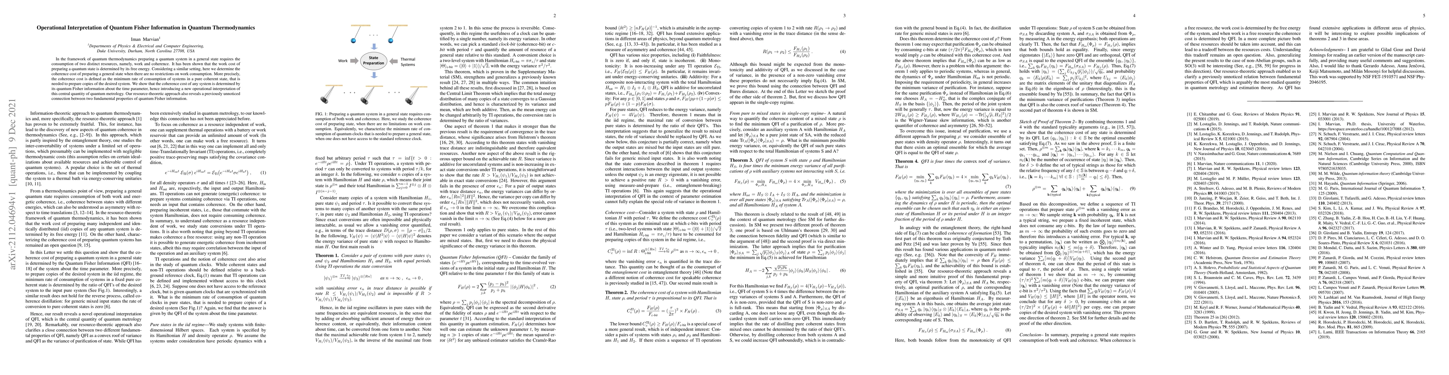 Thumbnail for Operational Interpretation of Quantum Fisher Information in Quantum
  Thermodynamics