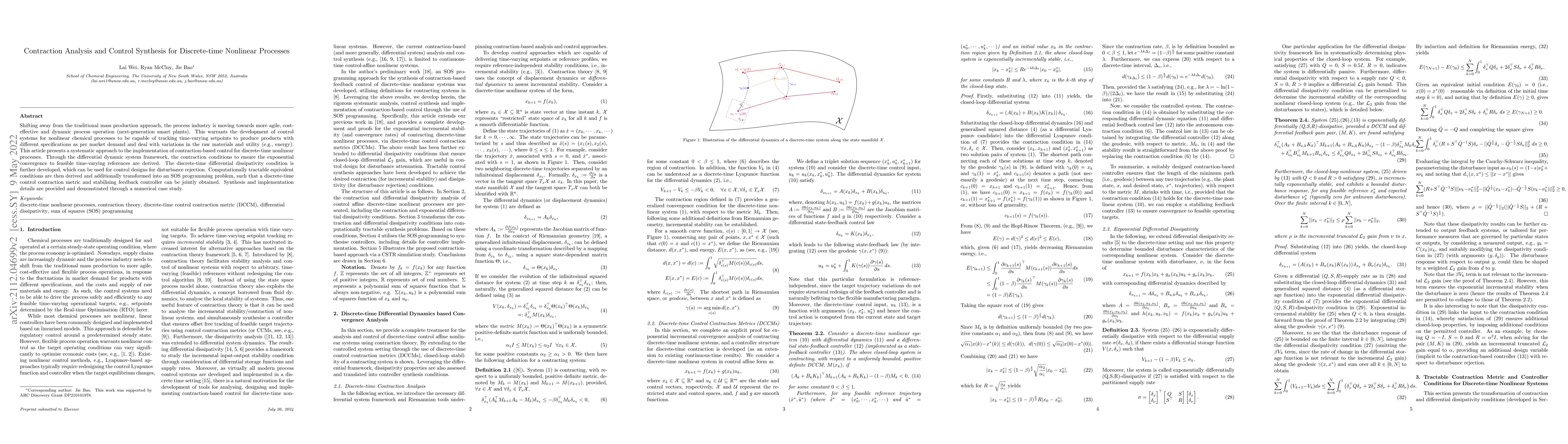 Thumbnail for Contraction Analysis and Control Synthesis for Discrete-time Nonlinear
  Processes
