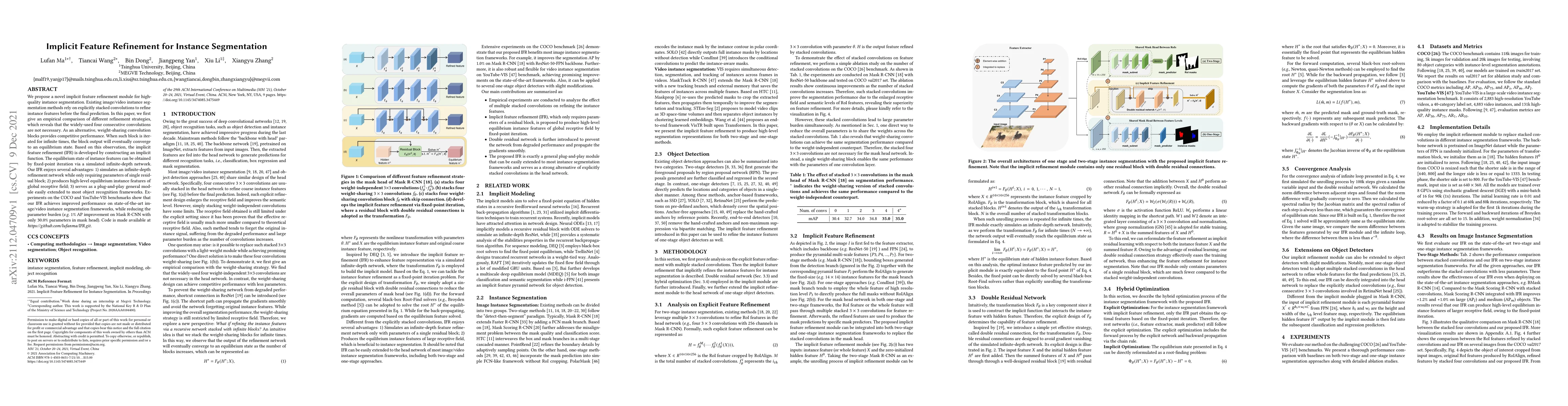 Thumbnail for Implicit Feature Refinement for Instance Segmentation