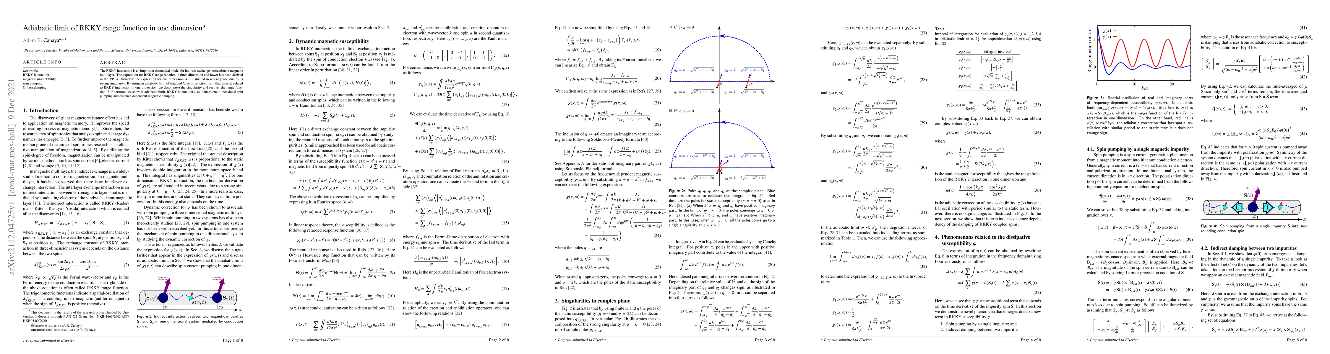 Thumbnail for Adiabatic limit of RKKY range function in one dimension