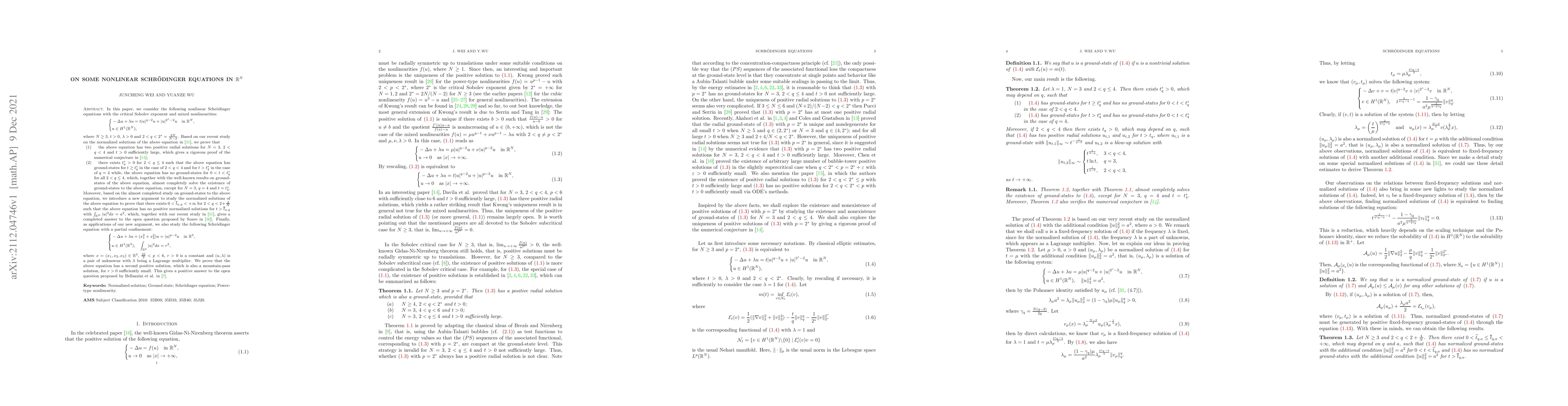 Thumbnail for On some nonlinear Schr\"odinger equations in $\bbr^N$
