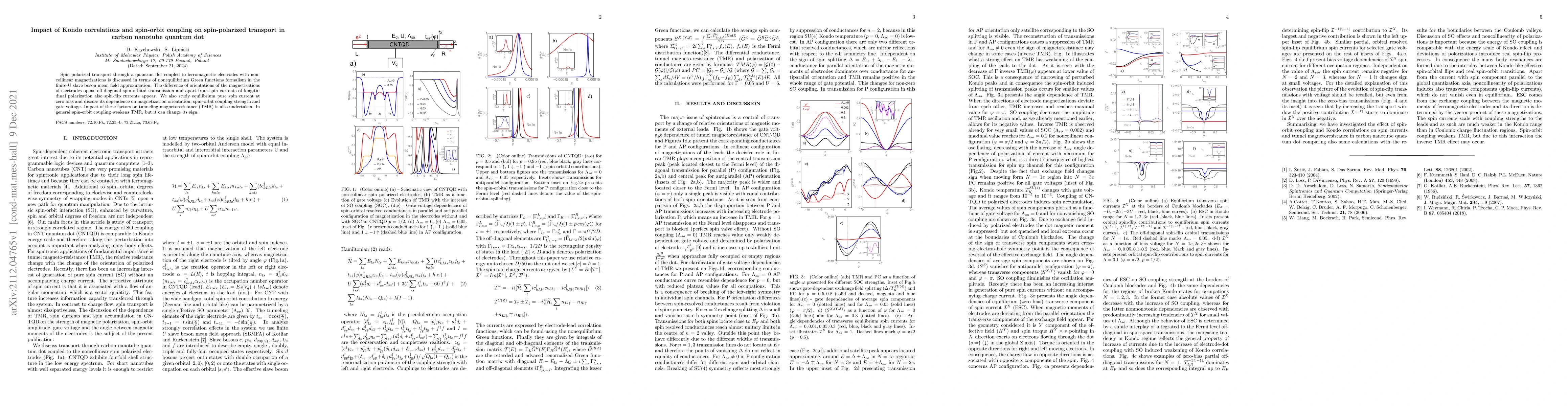 Thumbnail for Impact of Kondo correlations and spin-orbit coupling on spin-polarized
  transport in carbon nanotube quantum dot