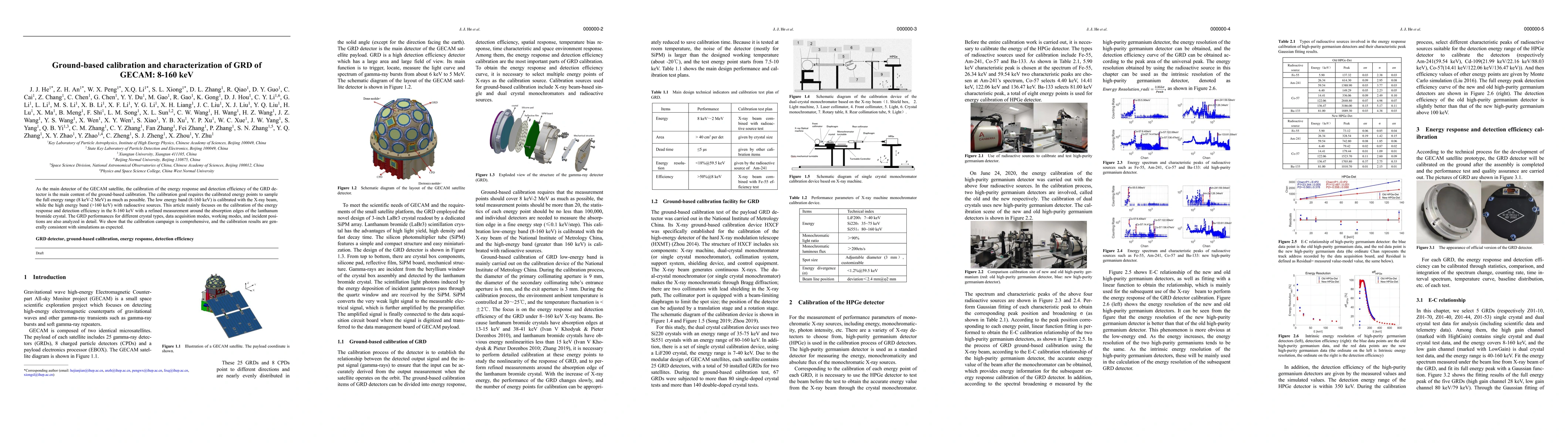 Thumbnail for Ground-based calibration and characterization of GRD of GECAM: 8-160 keV