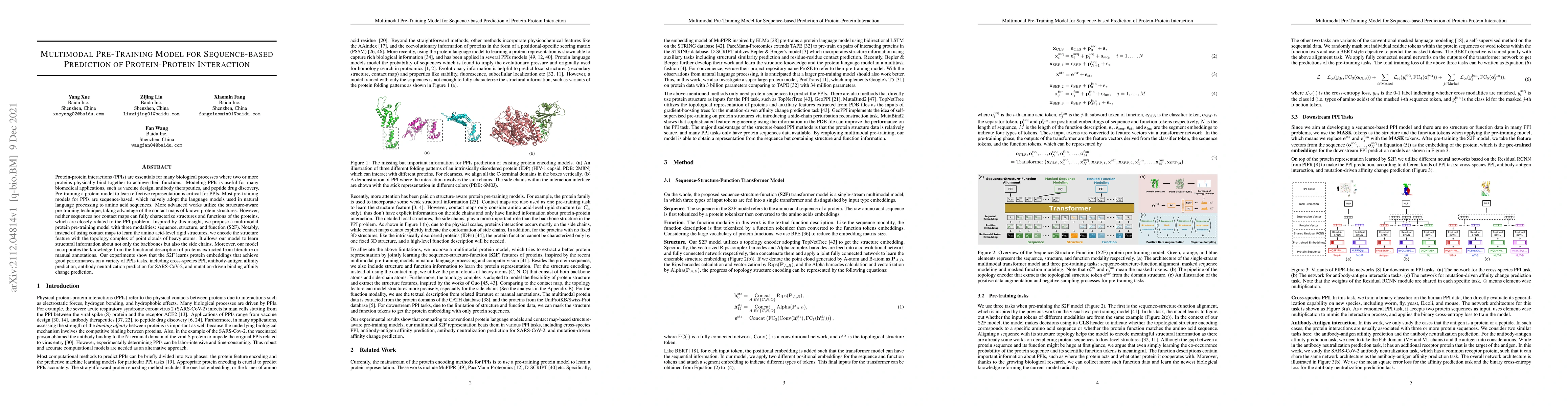 Thumbnail for Multimodal Pre-Training Model for Sequence-based Prediction of
  Protein-Protein Interaction
