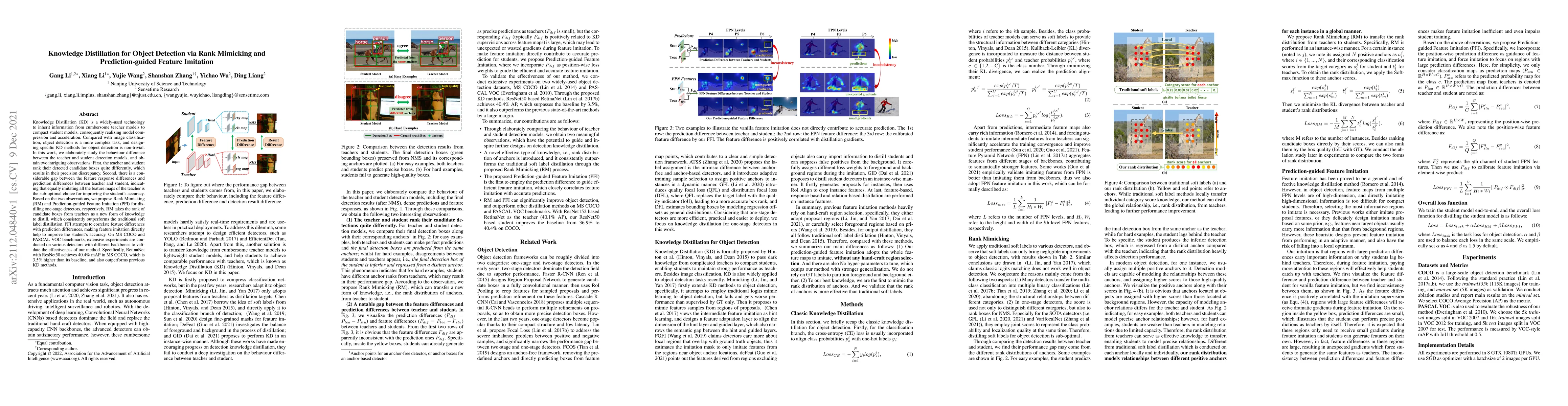 Thumbnail for Knowledge Distillation for Object Detection via Rank Mimicking and
  Prediction-guided Feature Imitation