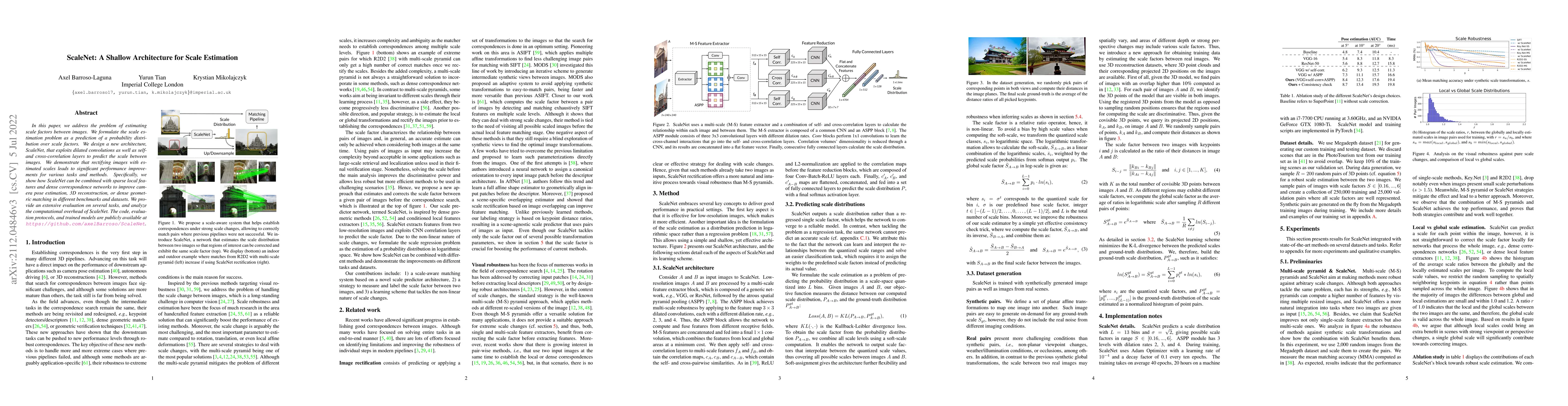 Thumbnail for ScaleNet: A Shallow Architecture for Scale Estimation