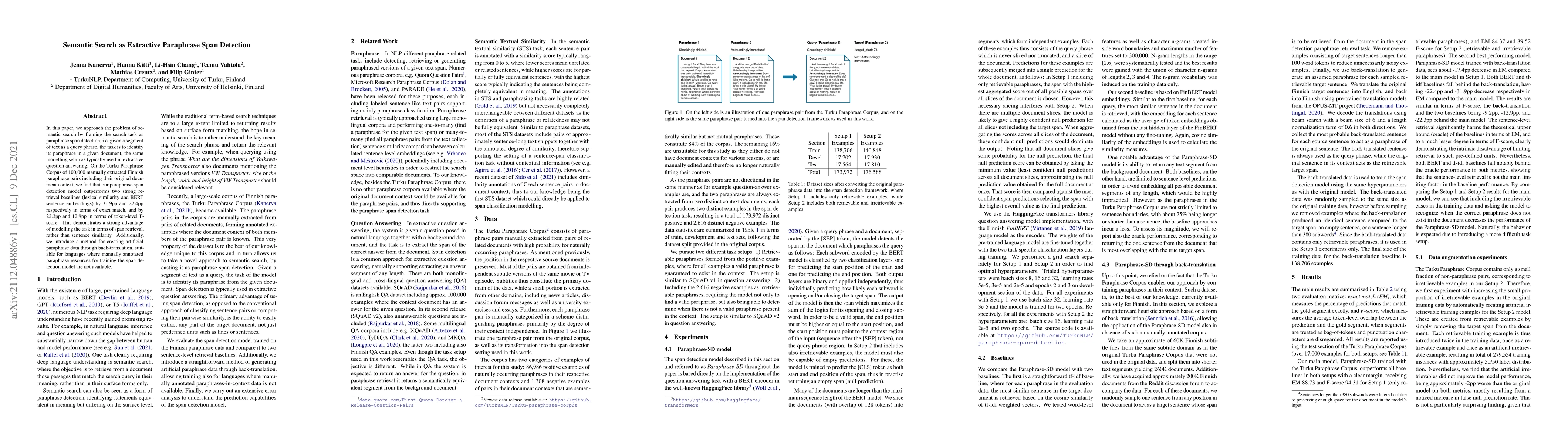 Thumbnail for Semantic Search as Extractive Paraphrase Span Detection